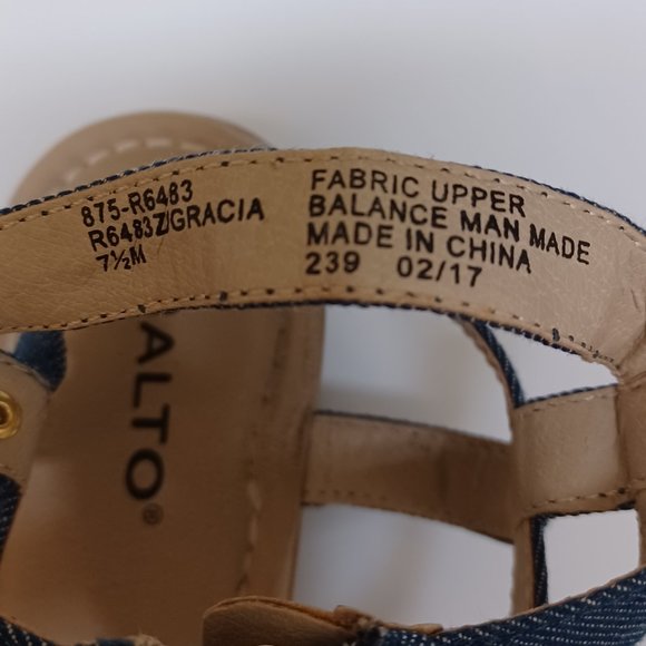 EUC Rialto Denim Gladiator Sandals Size 7.5 - Picture 6 of 6